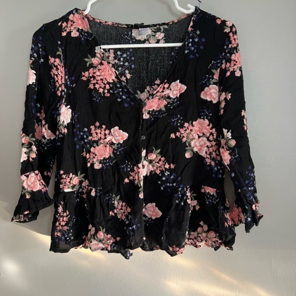 H&M floral‎ crop top